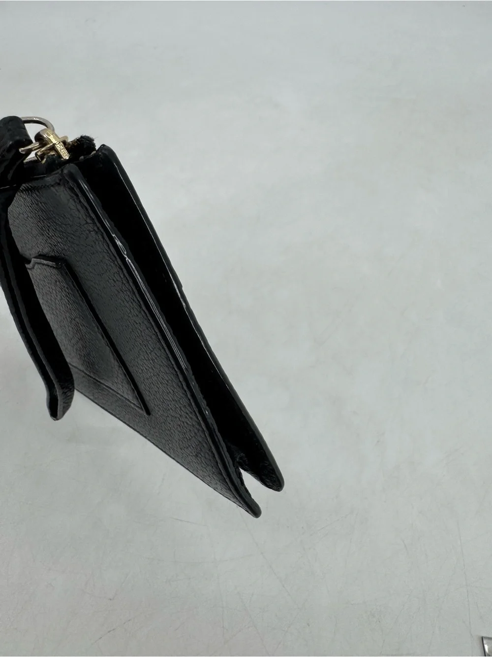 Kate Spade Leather Black Zippered Multi Compartment Card Holder Wristlet Wallet